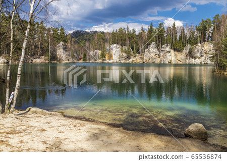 Adrspach lake, Teplice Adrspach Rocks, Eastern 65536874
