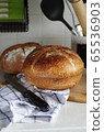 fresh loaf of homemade bread, food closeup 65536903