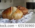 fresh loaf of homemade bread, food closeup 65536960