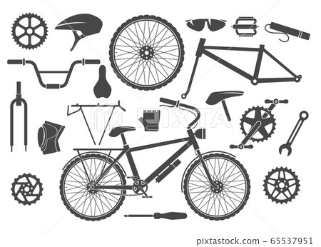 Bike parts isolated Bike parts isolated 65537951