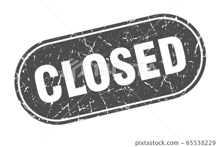 closed sign. closed grunge black stamp. Label - Stock Illustration