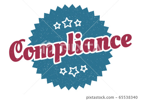 compliance sign. compliance round vintage retro 65538340