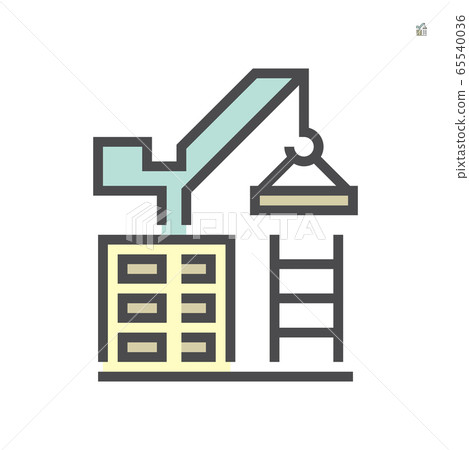 Tower crane icon, 64x64 perfect pixel and editable - Stock Illustration ...