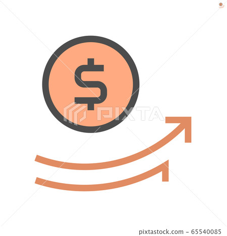 Capital increase concept vector icon design, 48x48 Capital increase concept vector icon design, 48x48 65540085