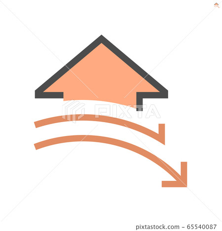 Decrease concept design of real estate vector icon Decrease concept design of real estate vector icon 65540087