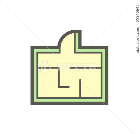 House plan design vector icon design on white. 65540643