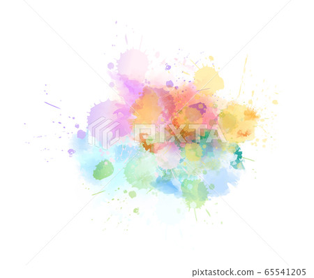 Watercolor paint splash 65541205