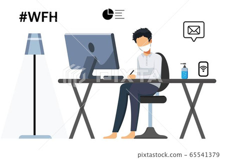 Work from home. Wear a protective medical mask. Keep Social Distancing. CoVID-19 outbreak throughout the city. Work from home. Wear a protective medical mask. Keep Social Distancing. CoVID-19 outbreak throughout the city. 65541379