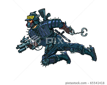 super cop from the future, cyberpunk. Police super cop from the future, cyberpunk. Police 65541418