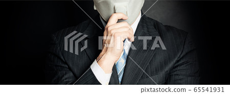 Man in protective mask face close up. Covid-19 65541931