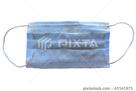 Medical mask for corona or covid-19 virus with makeup stain ,safety masks for virus inflection,isolated on a white background, health protection concept,cover mouth and nose to prevent virus Medical mask for corona or covid-19 virus with makeup stain ,safety masks for virus inflection,isolated on a white background, health protection concept,cover mouth and nose to prevent virus 65541973