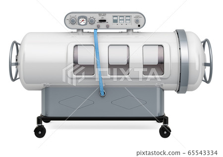 Hyperbaric chamber closeup, 3D rendering 65543334