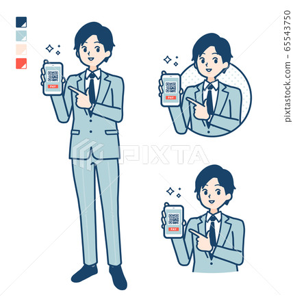 businessman, smart phone, introduction 65543750