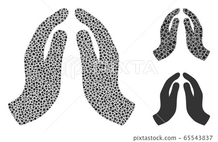 Tremulant Praying Hands Icon Mosaic Tremulant Praying Hands Icon Mosaic 65543837