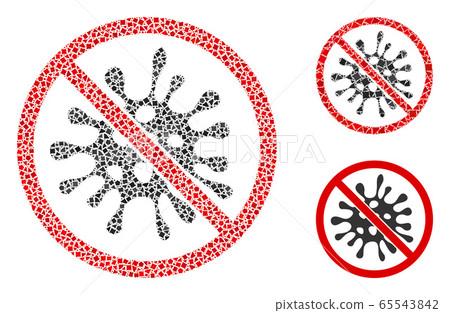Ragged Stop Virus Infection Icon Collage Ragged Stop Virus Infection Icon Collage 65543842