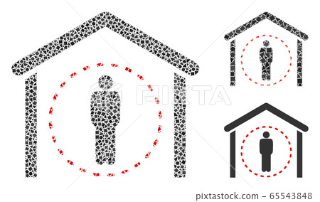 Irregular Home Quarantine Icon Mosaic Irregular Home Quarantine Icon Mosaic 65543848