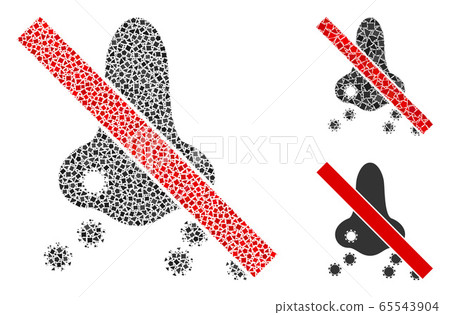 Joggly Forbidden Nasal Virus Spread Icon Mosaic 65543904