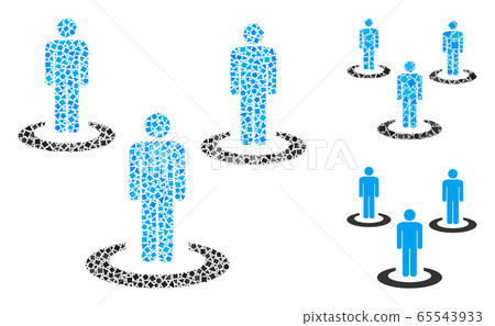 Inequal Social Isolation Icon Collage 65543933