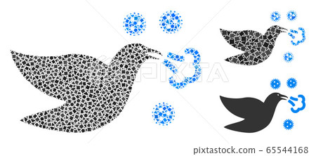 Tremulant Bird Flu Icon Mosaic 65544168