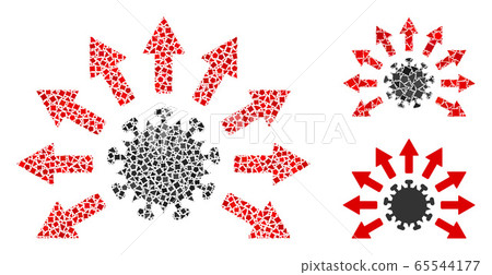 Tuberous Virus Distribution Icon Mosaic Tuberous Virus Distribution Icon Mosaic 65544177
