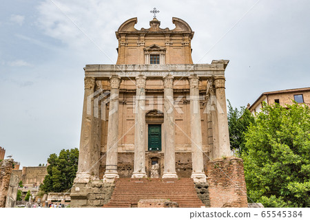 World heritage Roman Forum Antoninus Pius and Temple of Faustina Rome 65545384