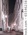 Classicism-style city street with stone architecture, Austria, Mar.2019 65546238