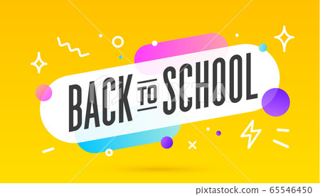 Back to School, speech bubble. Banner, poster, speech bubble 65546450