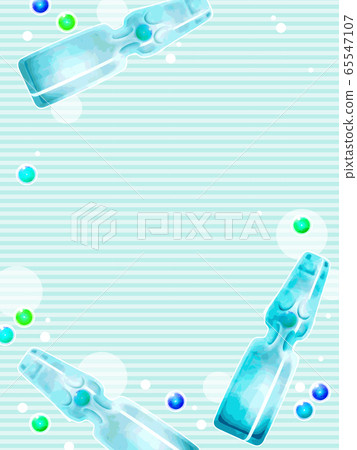 Ramune bottle and marbles illustration background Ramune bottle and marbles illustration background 65547107
