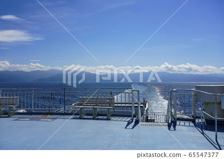 View of the Izu Peninsula behind from the Suruga Bay ferry deck View of the Izu Peninsula behind from the Suruga Bay ferry deck 65547377
