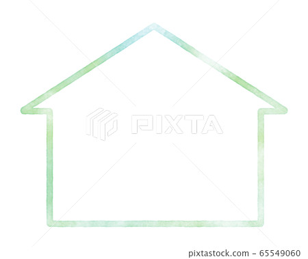 House stay home watercolor texture 65549060