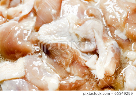 Up of chicken peach meat Up of chicken peach meat 65549299