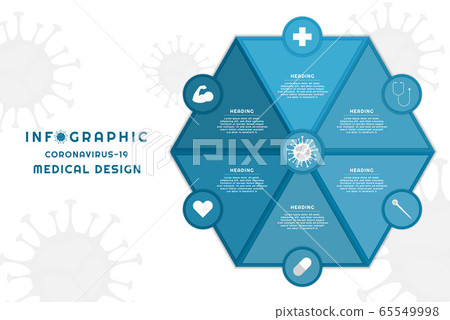 Infographic hexagon design for medical 65549998