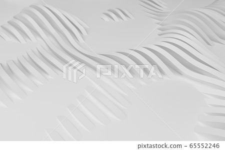 Abstract Curved Shapes. White Circular Background. 65552246
