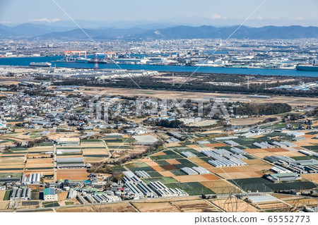 豐橋市從富士山的景色。 豐橋市從富士山的景色。 65552773