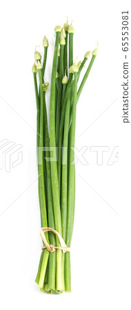 Chives flower isolated on white background. Chives flower isolated on white background. 65553081
