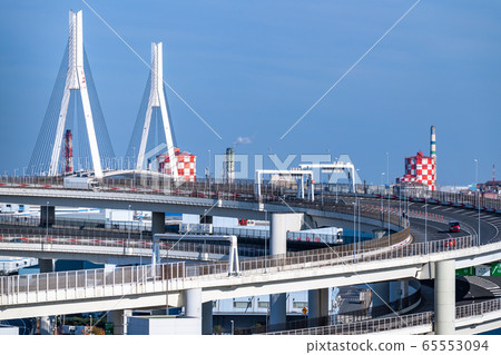 《Kanagawa Prefecture》Tsurumi Tsubasa Bridge/Okuro Junction 《Kanagawa Prefecture》Tsurumi Tsubasa Bridge/Okuro Junction 65553094