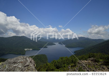 Lake Tibetsu in summer Lake Tibetsu in summer 65553624