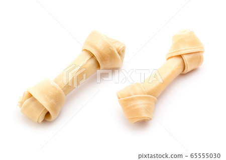 New dog chews (Rawhide) isolated on white 65555030