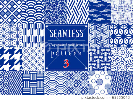 Seamless Japanese pattern 3 65555043