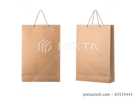 New blank brown paper bag for shopping. Studio 65555441
