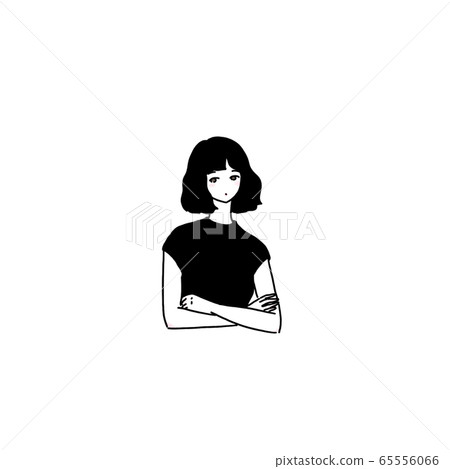 雙臂交叉的女人(黑色) 雙臂交叉的女人(黑色) 65556066