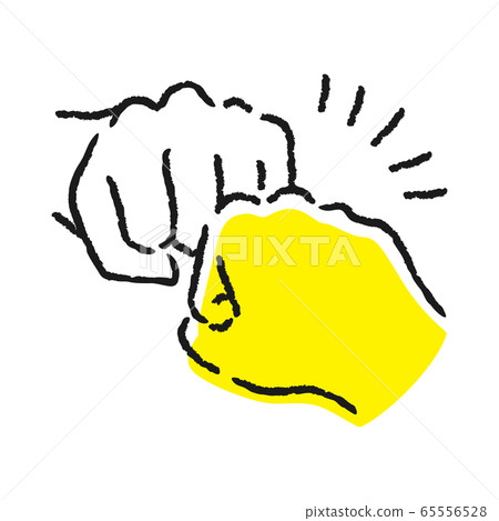 An illustration of a fist-bump greeting. An illustration of a fist-bump greeting. 65556528