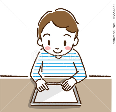 兒童使用平板電腦(男孩) 兒童使用平板電腦(男孩) 65556632