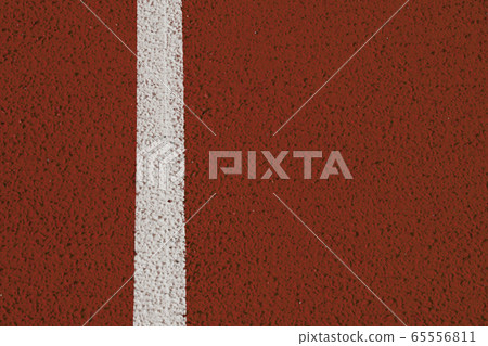 Close up of the white line on the stadium 65556811