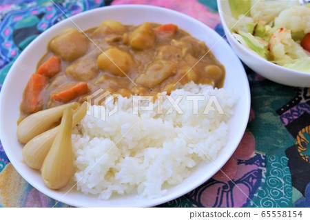 咖哩加了很多醋rakkyo咖哩，我家的健康食品，背景 65558154