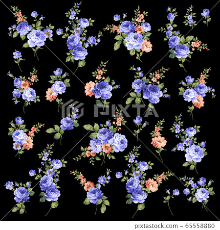 Beautiful rose illustration material Beautiful rose illustration material 65558880