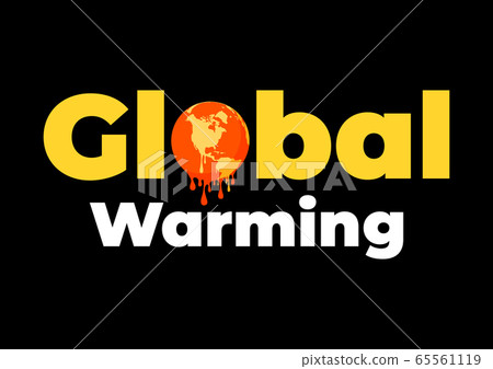 Global warming symbol logo design Royalty Free Vector Image