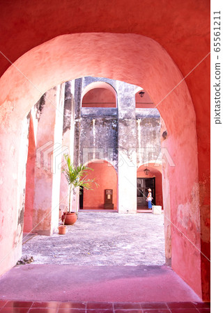 Mexico Valladolid Church San Bernardino Monastery Courtyard 65561211