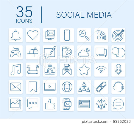 Set Social media icon. Telephone icon. Digital communication. Chat bubble. Vector stock illustration. Set Social media icon. Telephone icon. Digital communication. Chat bubble. Vector stock illustration. 65562023