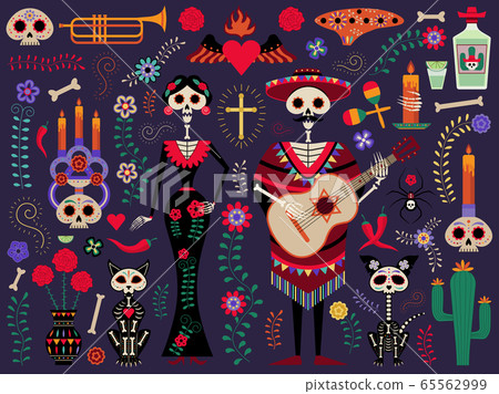Mexican Day of the Dead Festival Set 65562999